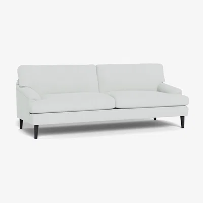 Heal's Heal's Stanton 4 Seater Sofa Broad Weave Tin Black Feet