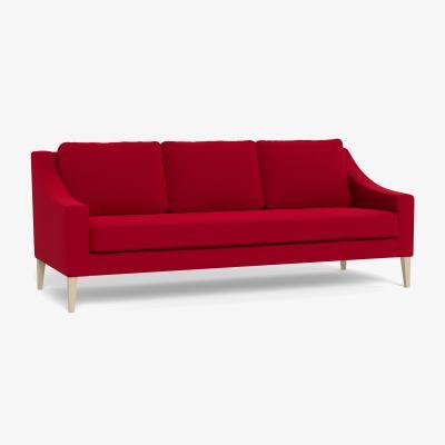 Heal's Heal's Richmond 4 Seater Sofa Melton Wool Red Oxide Natural Feet - Heal's UK Furniture
