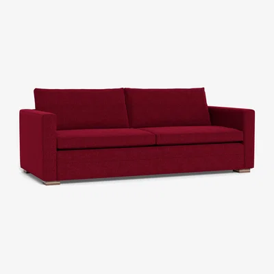 Heal's Heal's Palermo 4 Seater Sofa St Moritz Wool Red 74 Brass and Walnut Feet - Heal's UK Furniture