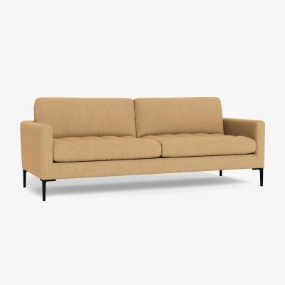 Heal's Heal's Eton 4 Seater Sofa Smart Linen Mix Sand Brass Feet - Heal's UK Furniture