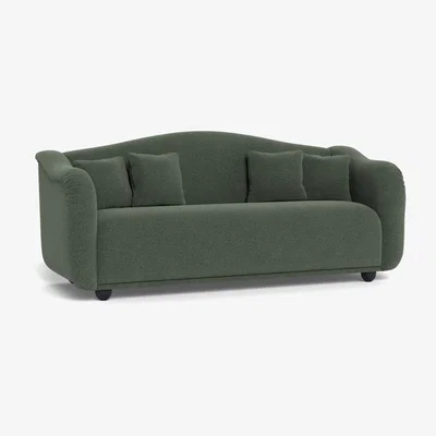 Heal's Heal's Tetbury 4 Seater Sofa Texture Soot Walnut Stained Beech Feet