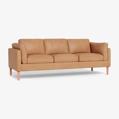 Heal's Heal's Sonno 4 Seater Daino Leather Parchment Wenge Black Feet - Heal's UK Furniture