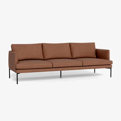 Heal's Heal's Matera 4 Seater Sofa Siena Cotton Clay Black Feet - Heal's UK Furniture