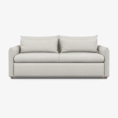Heal's Heal's Pillow 4 Seater Sofa Velvet Teal Natural Feet - Heal's UK Furniture