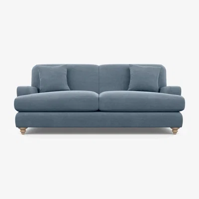 Heal's Heal's Hampstead 4 Seater Sofa Smart Luxe Velvet Biscuit Black Feet - Heal's UK Furniture