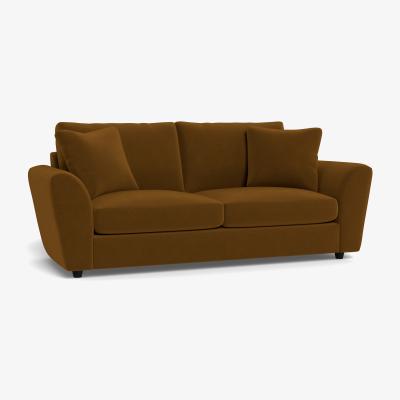Heal's Heal's Snooze 4 Seater Sofa Smart Velvet Mouse Black Feet