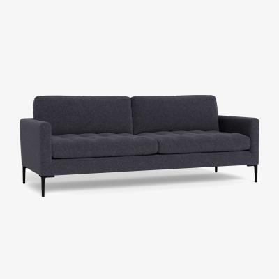 Heal's Heal's Eton 4 Seater Sofa Texture Soot Black Feet - Heal's UK Furniture