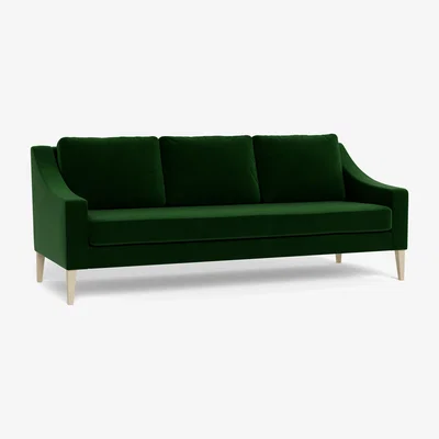 Heal's Heal's Richmond 4 Seater Sofa Smart Velvet Forest Black Feet