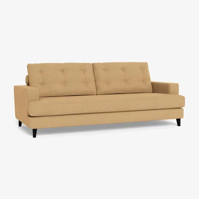 Heal's Heal's Mistral 4 Seater Sofa Smart Linen Mix Sand Natural Feet - Heal's UK Furniture
