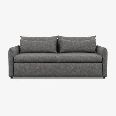 Heal's Heal's Pillow 4 Seater Sofa Melton Wool Shale Black - Heal's UK Furniture