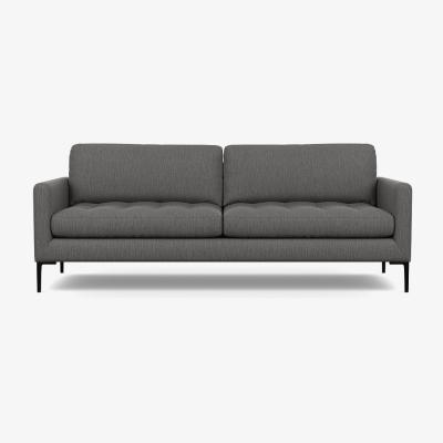 Heal's Heal's Mistral 4 Seater Sofa Textured Boucle Indigo Black Feet