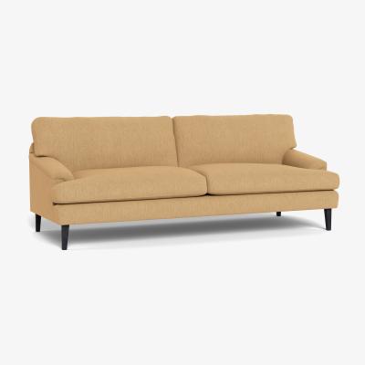 Heal's Heal's Stanton 4 Seater Sofa Smart Linen Mix Sand Black Feet