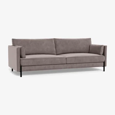 Heal's Heal's Tortona 4 seater Sofa Smart Luxe Velvet Mushroom
