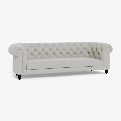 Heal's Heal's Fitzrovia 4 Seater Sofa Capelo LinenCotton Sea Salt Chestnut Stain Feet - Heal's UK Furniture