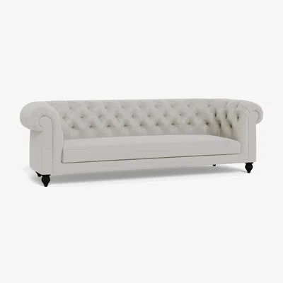 Heal's Heal's Fitzrovia 4 Seater Sofa Capelo LinenCotton Sea Salt Chestnut Stain Feet - Heal's UK Furniture