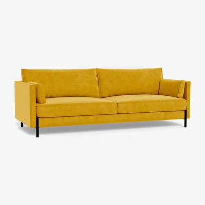 Heal's Heal's Tortona 4 seater Sofa Smart Luxe Velvet Canary