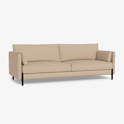 Heal's Heal's Tortona 4 Seater Sofa Capelo Linen-Cotton Bamboo Black Feet