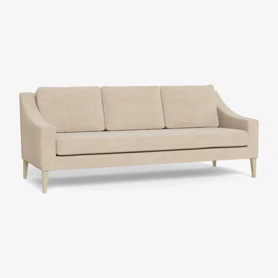 Heal's Heal's Richmond 4 Seater Sofa Brushed Cotton Oat Black Feet