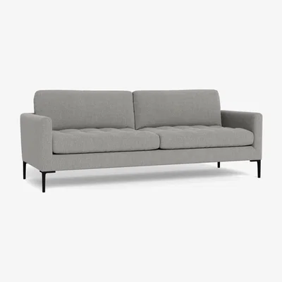 Heal's Heal's Eton 4 Seater Sofa Texture Pale Grey Black Feet