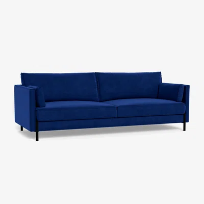 Heal's Heal's Tortona 4 seater Sofa Smart Luxe Velvet Azure - Heal's UK Furniture