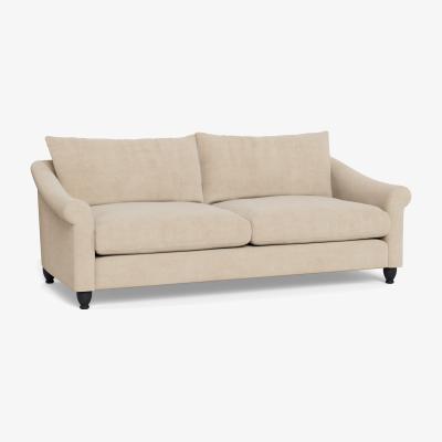 Heal's Heal's Devon 4 Seater Brushed Cotton Oat Walnut Stain Beech Feet - Heal's UK Furniture
