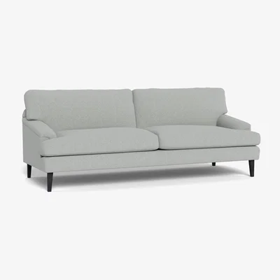 Heal's Heal's Stanton 4 Seater Sofa Melton Wool Limestone Black Feet