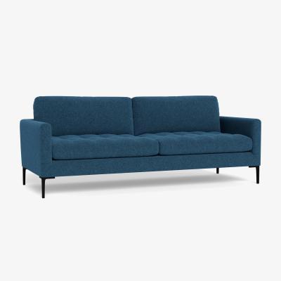 Heal's Heal's Eton 4 Seater Sofa Texture Ink Black Feet - Heal's UK Furniture