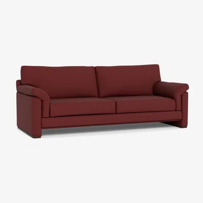 Heal's Heal's Paris II 4 Seater Sofa Capelo Linen-Cotton Etruscan Red Natural Feet