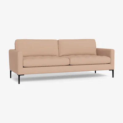 Heal's Heal's Eton 4 Seater Sofa Capelo Linen-Cotton Rosedale Black Feet