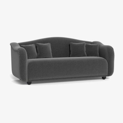 Heal's Heal's Tetbury 4 Seater Sofa Melton Wool Granite Black Beech Feet