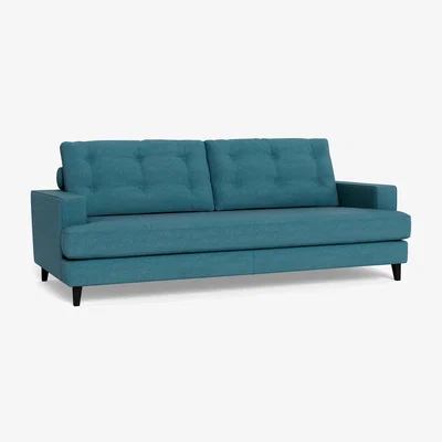 Heal's Heal's Mistral 4 Seater Sofa Brushed Cotton Cadet Black Feet - Heal's UK Furniture