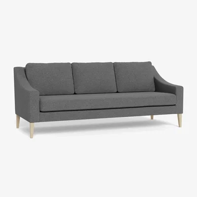 Heal's Heal's Richmond 4 Seater Sofa Tejo Recycled Noir Black Feet - Heal's UK Furniture