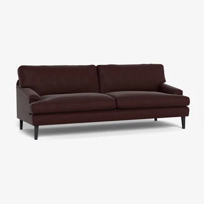Heal's Heal's Stanton 4 Seater Sofa Smart Luxe Velvet Acorn Black Feet
