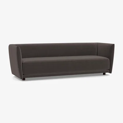 Heal's Heal's Valley 4 Seater Sofa Nobilis Velvet Sable Walnut Stain Feet - Heal's UK Furniture