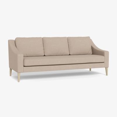 Heal's Heal's Richmond 4 Seater Sofa Boucle Tweed Pearl Natural Beech Feet