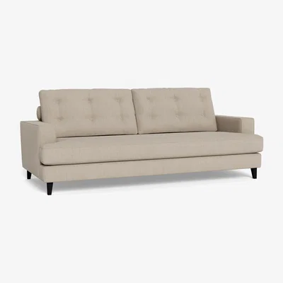 Heal's Heal's Mistral 4 Seater Sofa Broad Weave Putty Black Feet