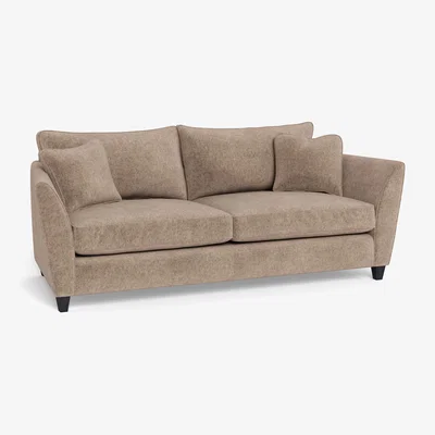 Heal's Heal's Torino 4 Seater Sofa Boucle Velvet Rocky Black Feet