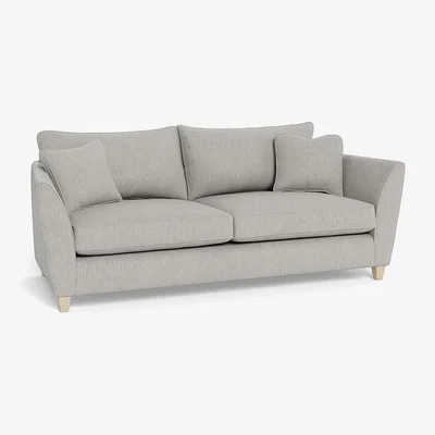 Heal's Heal's Torino 4 Seater Sofa Smart Linen Mix Silver Black Feet - Heal's UK Furniture