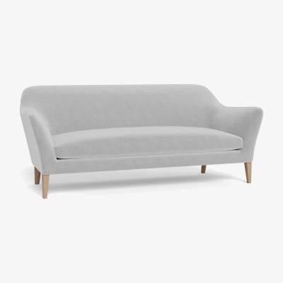 Heal's Heal's Wallis 4 Seater Sofa Velvet Platinum Walnut Feet - Heal's UK Furniture
