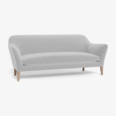 Heal's Heal's Wallis 4 Seater Sofa Velvet Platinum Walnut Feet - Heal's UK Furniture