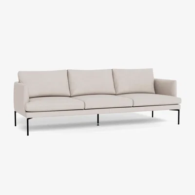 Heal's Heal's Matera 4 Seater Sofa Siena Cotton Natural Black Feet - Heal's UK Furniture