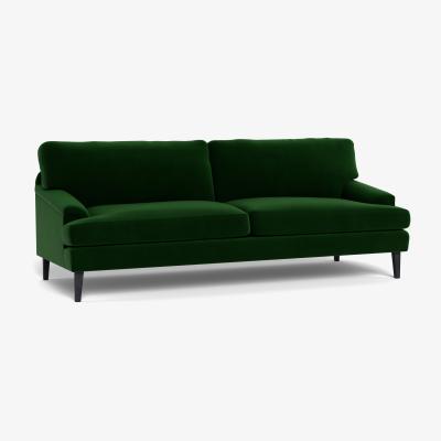 Heal's Heal's Stanton 4 Seater Sofa Smart Velvet Forest Black Feet