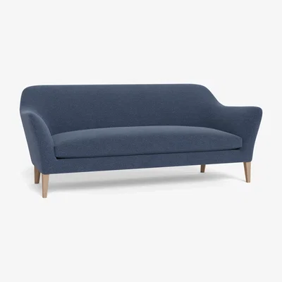 Heal's Heal's Wallis 4 Seater Sofa Boucle Indigo Black Painted Oak Feet