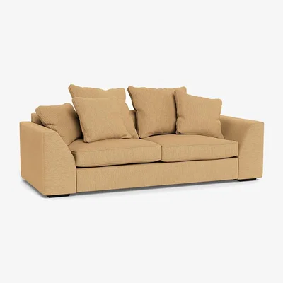 Heal's Heal's Cumulus 4 Seater Sofa Melton Wool Red Oxide Black Feet - Heal's UK Furniture