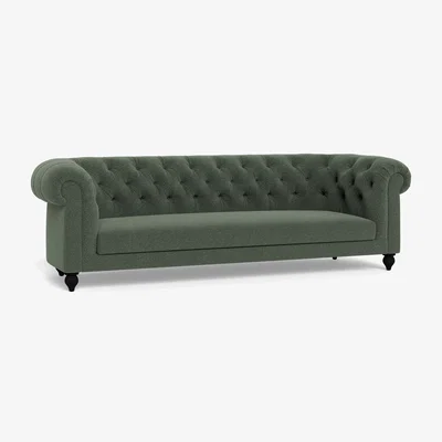 Heal's Heal's Fitzrovia 4 Seater Sofa Boucle Fern Stained Feet