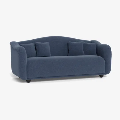 Heal's Heal's Tetbury 4 Seater Sofa Boucle Indigo Natural Beech Feet