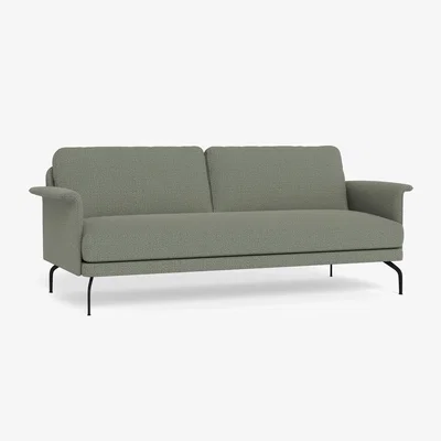 Heal's Heal's Iver 4 Seater Sofa Boucle Tweed Lapis Black Feet