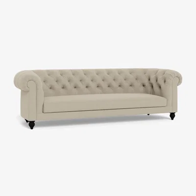 Heal's Heal's Fitzrovia 4 Seater Sofa Linen Hessian Natural Feet - Heal's UK Furniture
