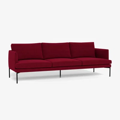Heal's Heal's Matera 4 Seater Sofa St Moritz Wool Red Black Feet - Heal's UK Furniture