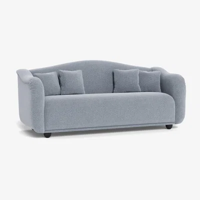 Heal's Heal's Tetbury 4 Seater Sofa Boucle Steel Natural Beech Feet